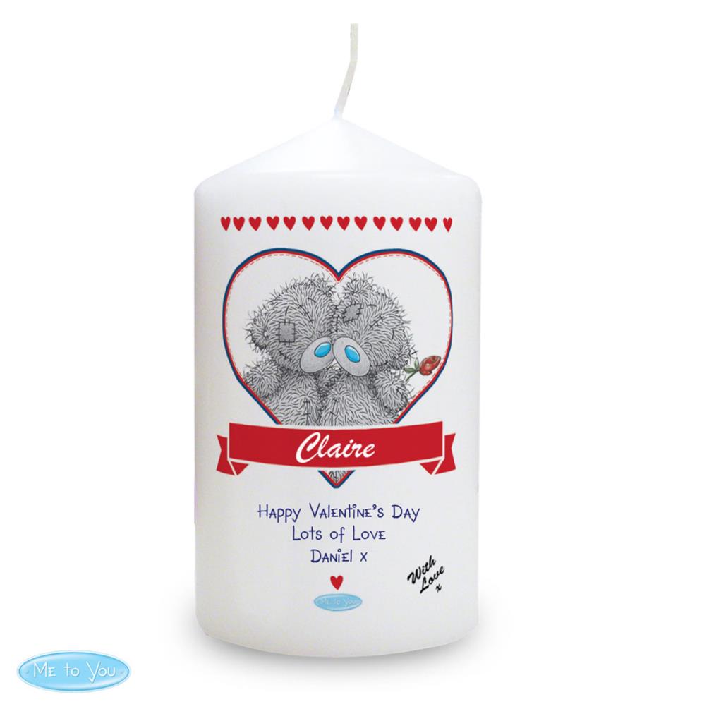 Personalised Me to You Bear Love Couple Pillar Candle Extra Image 1